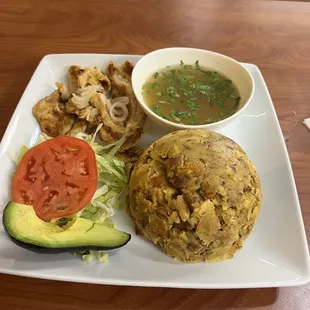 Mofongo with chicken