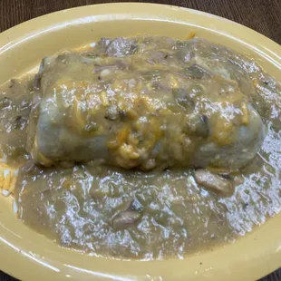 Smothered Carne Asada Burrito