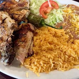 a plate of mexican food