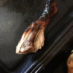 a piece of meat on a pan