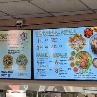 Menu 2-13-24 Burrito, or wing breast meal 2 sides drink  $12 3 soft tacos $7, hard $9