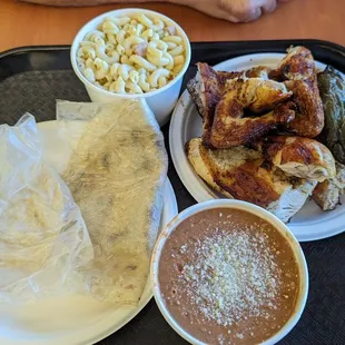 $27 Whole rotisserie chix (8 PCs) family meal, 2 large sides, mix of corn wheat tortillas (6). Very good + fresh salsa bar 2-13-24