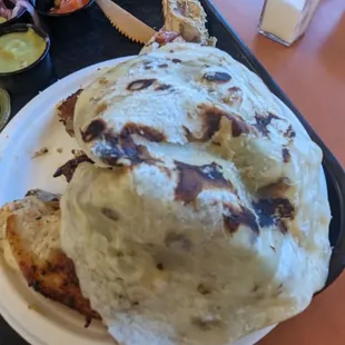 Fresh grilled wheat tortillas yum !