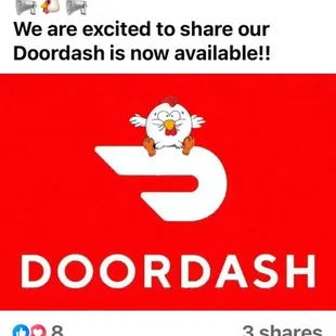 Door Dash is available