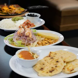 plates of food on a table