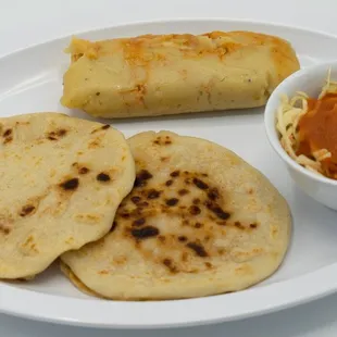 a plate of mexican food