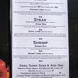 Menu!!