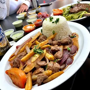 a plate of food on a table