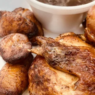 Grilled half chicken