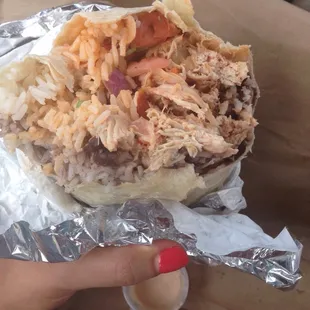 Stuffed chicken burrito
