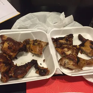 This is my 10 piece chicken order! There's about 5 real pieces in there if you look closely.