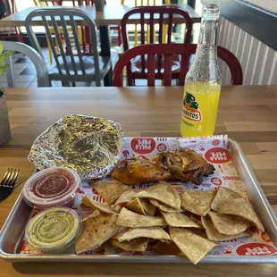 2 piece meal with tortilla chips