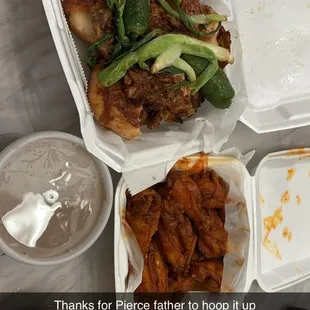 Grilled chicken and chicken wing