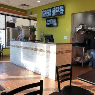 the inside of a restaurant