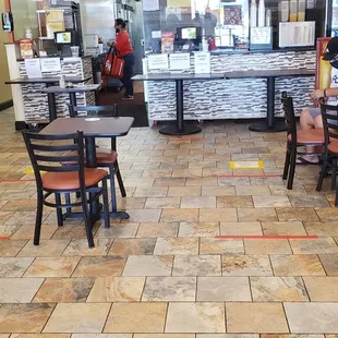 the inside of a restaurant