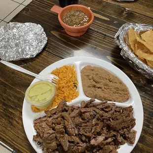 a plate of food on a table