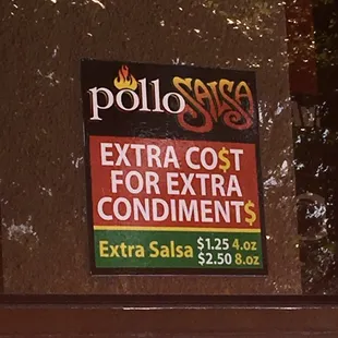 Extra $$ for salsa