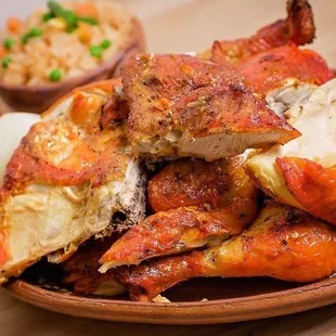 a close up of a plate of food