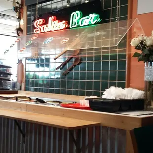 sushi and sashimi, interior