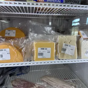a variety of cheeses