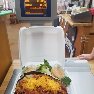 Giant stuffed potato