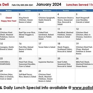 Sample of daily specials