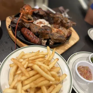 a plate of food on a table