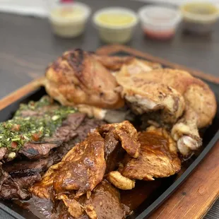 a plate of food on a table