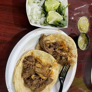 Birria lamb tacos