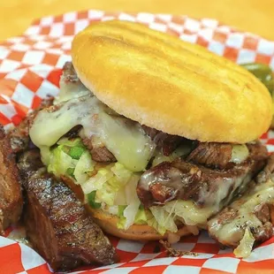 a pulled pork sandwich