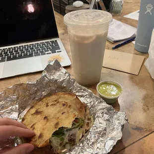  a person eating a sandwich