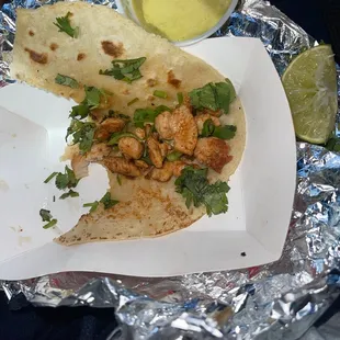 Chicken fajita taco