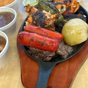 Family #2 with sausage, chicken, beef fajita!