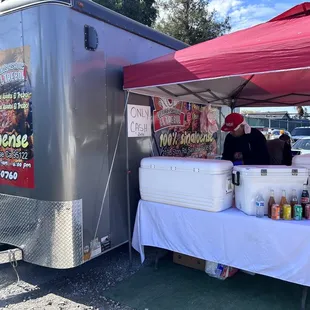 a food truck selling hot dogs