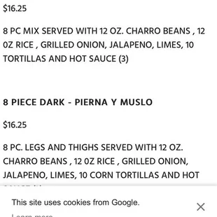 Whole chicken order.