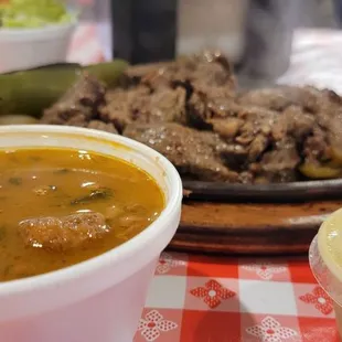 a plate of food on a table