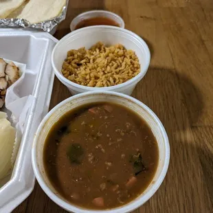 a variety of food items