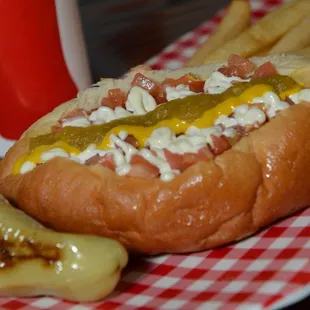  a hot dog and french fries