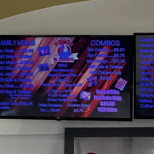 a menu for a restaurant