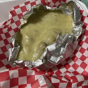 One of their Papas, basically a deconstructed baked potato with cheese and carne.  Awesome!  Ate off this thing for a few days.