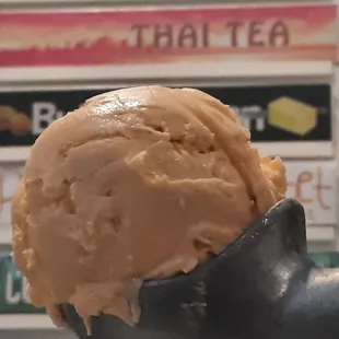 Thai Tea Ice Cream! Available now at Polly Ann Ice Cream!
