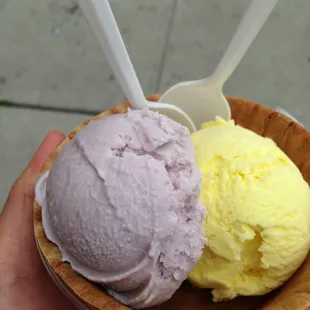 Taro n durian ice cream