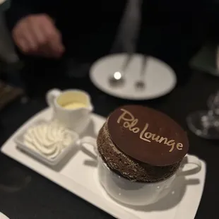 a dessert on a plate