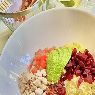 Cobb Turkey Bacon Avocado salad + Martini w/olives