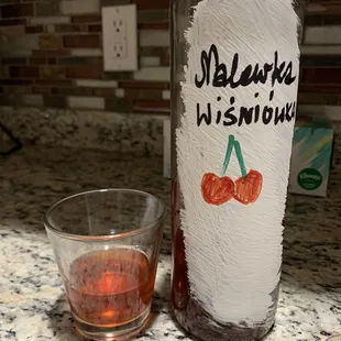 Wiśniówka- Cherry infused vodka! When you know the owners daughter- this is the type of gift you get! Love this Polish vodka!