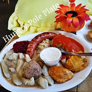 a plate of food on a table