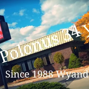 the front of the restaurant