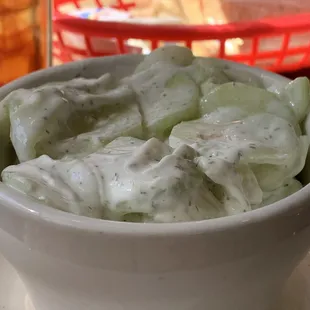 Cucumbers &amp; sour cream.