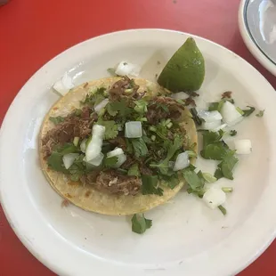 Amazing street brisket taco