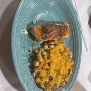 Salmon and Mexican Potatoes